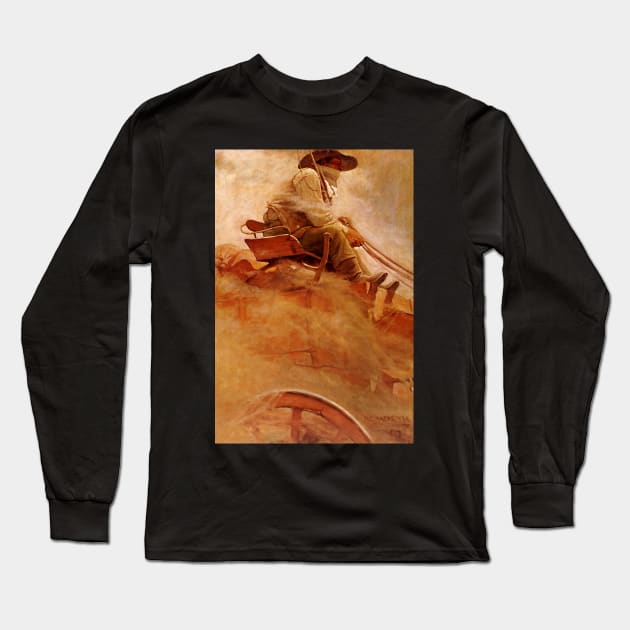 The Ore Wagon by NC Wyeth Long Sleeve T-Shirt by MasterpieceCafe